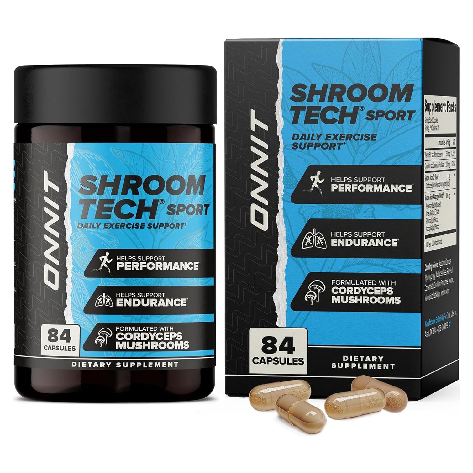 Cápsulas Suplemento Pre Entrenamiento ONNIT Shroom Tech SPORT 84 Unidades