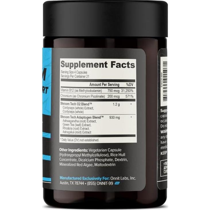 Cápsulas Suplemento Pre Entrenamiento ONNIT Shroom Tech SPORT 84 Unidades