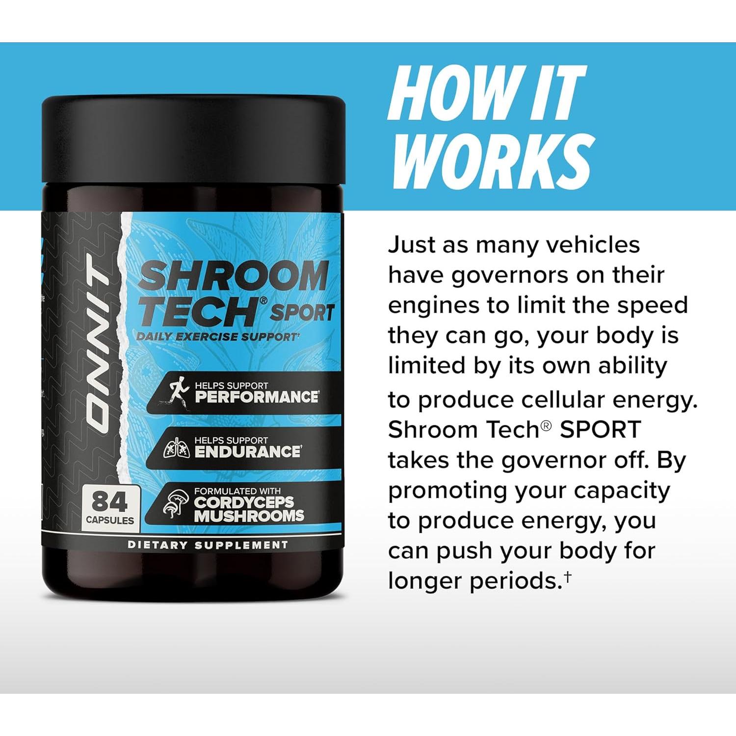 Cápsulas Suplemento Pre Entrenamiento ONNIT Shroom Tech SPORT 84 Unidades