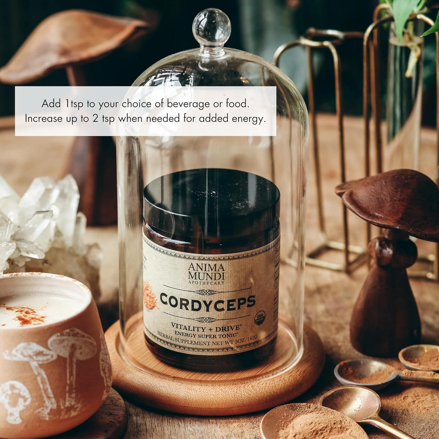 Polvo de Hongo Cordyceps Orgánico Anima Mundi 141g - Suplemento Saludable