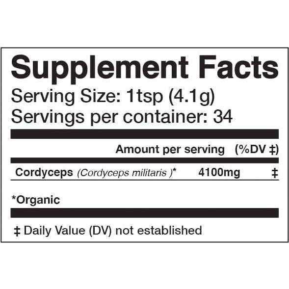 Polvo de Hongo Cordyceps Orgánico Anima Mundi 141g - Suplemento Saludable