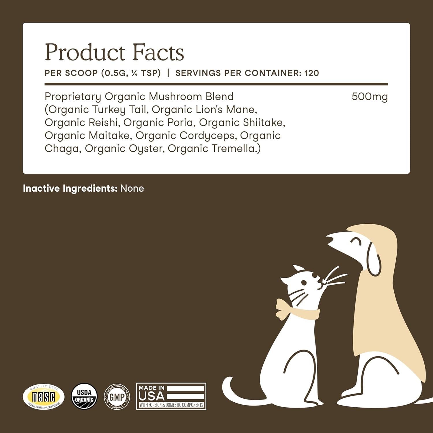 Suplemento de Hongos Fera Pets para Perros y Gatos - 120 Cucharadas