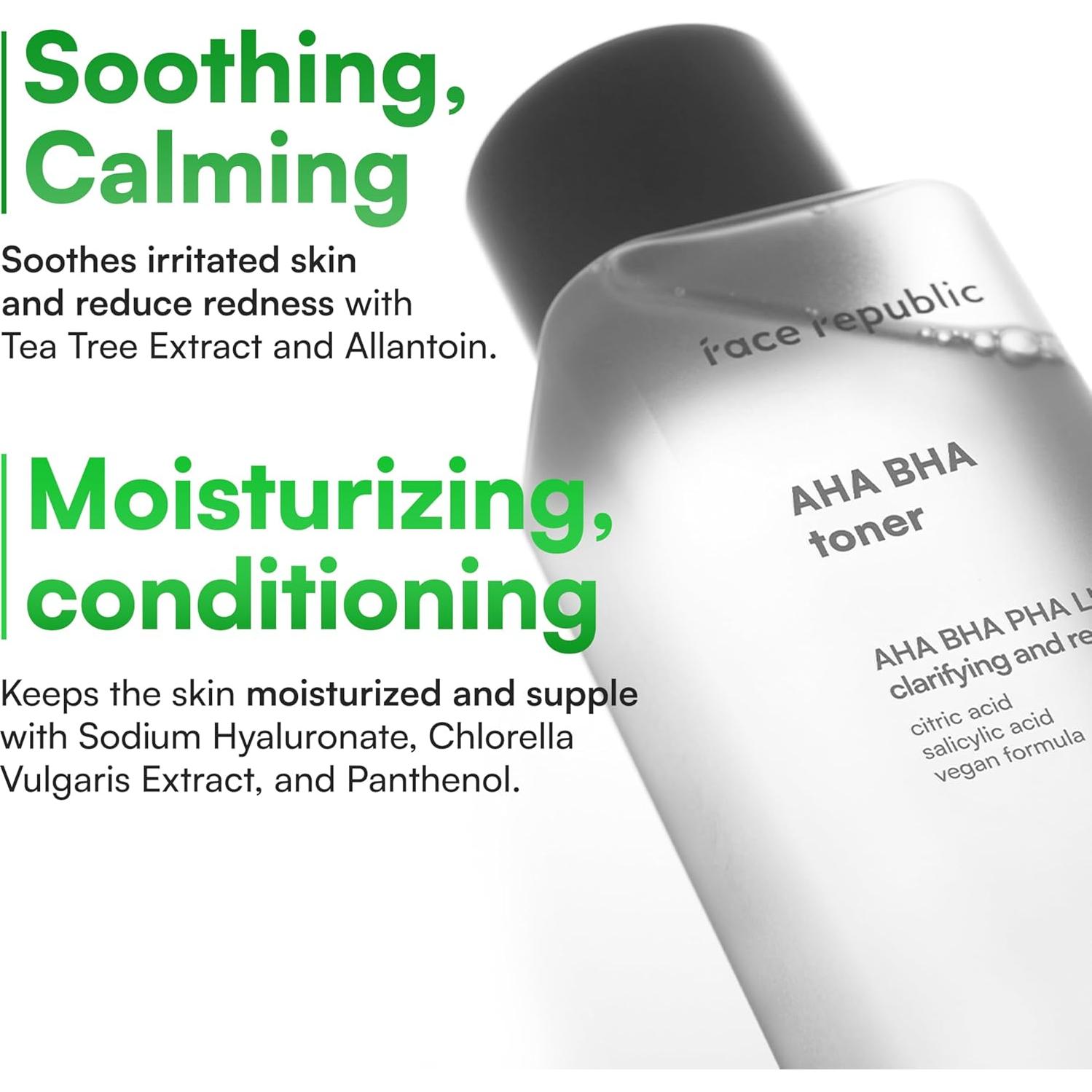 Tónico AHA BHA Face Republic 160ml - Exfoliante Hidratante Vegano