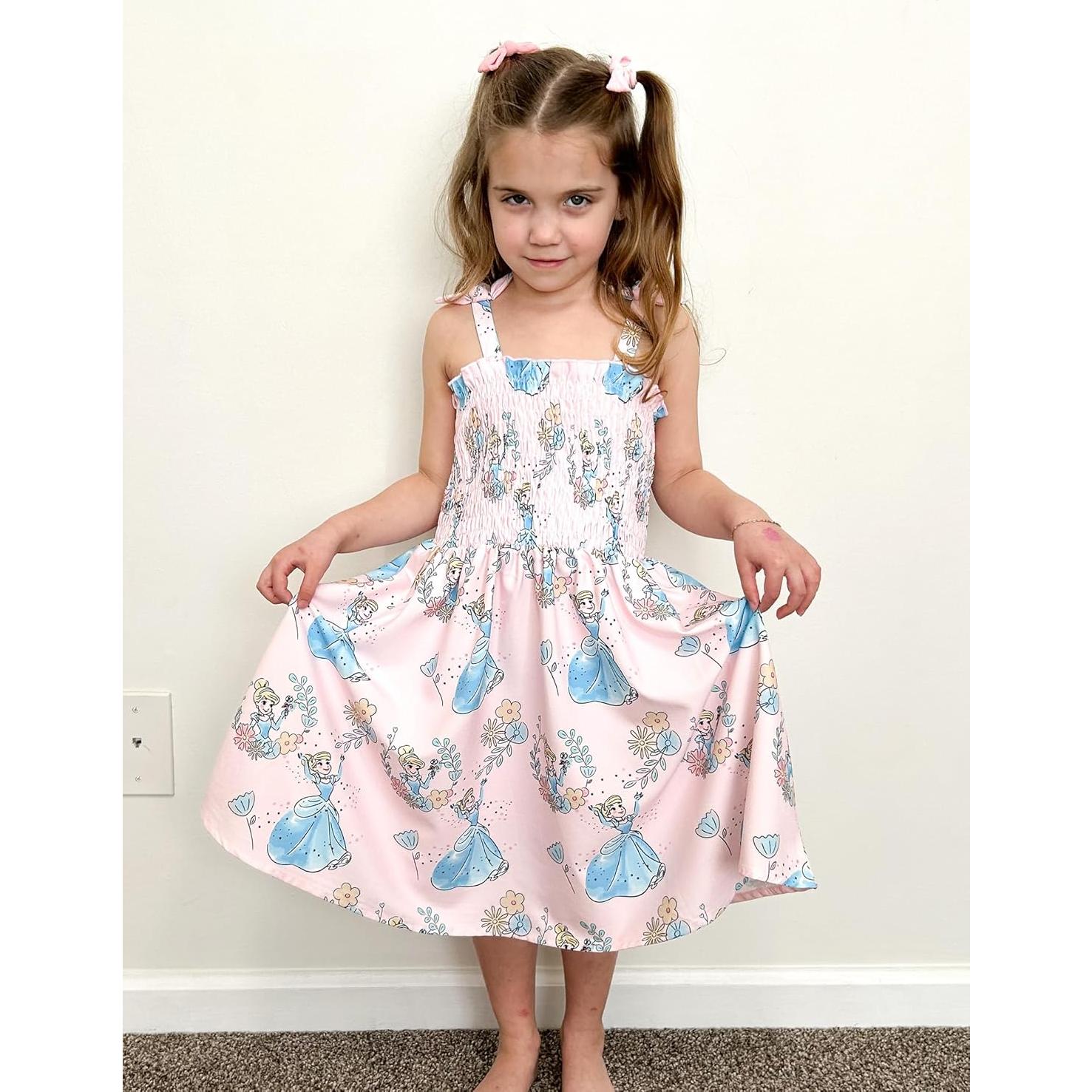 Vestido de Verano Disney Princess Elsa para Niña 2-6 Años