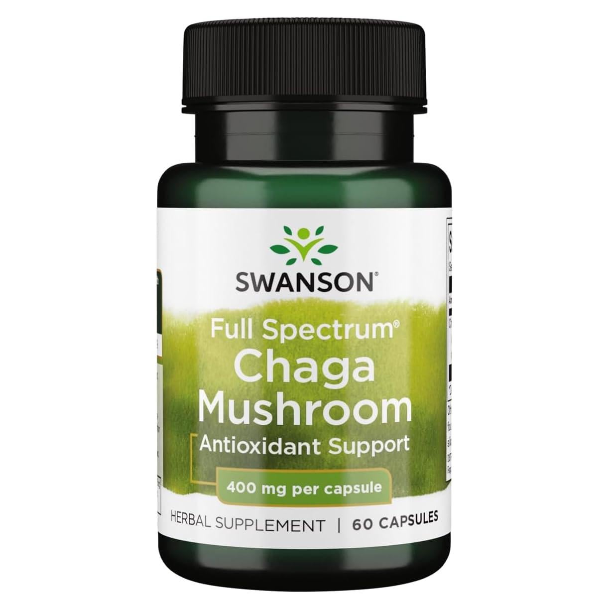 Suplemento Inmunológico Swanson Chaga 400mg 60 Cápsulas