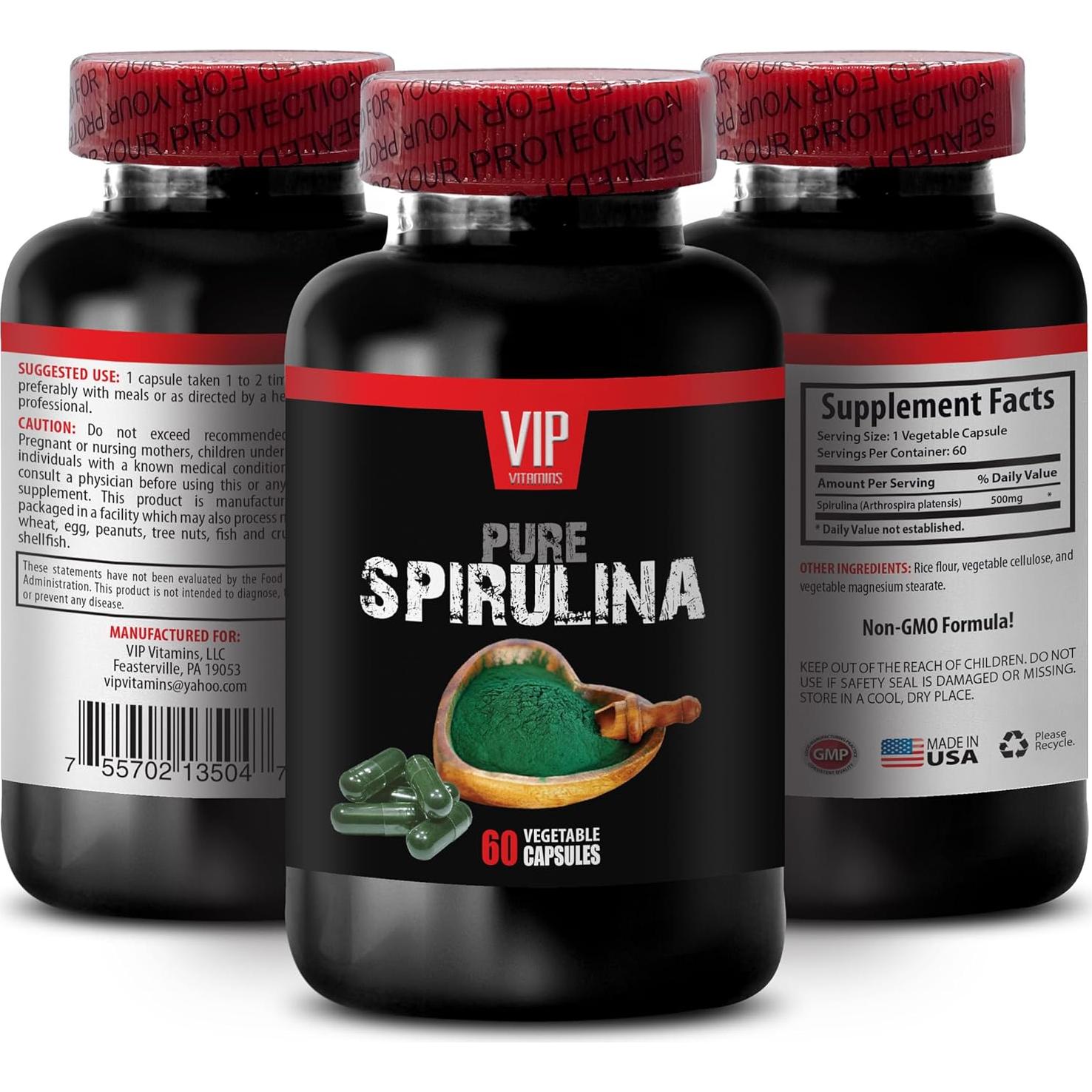 Cápsulas de Espirulina Orgánica 226g - Suplemento Natural