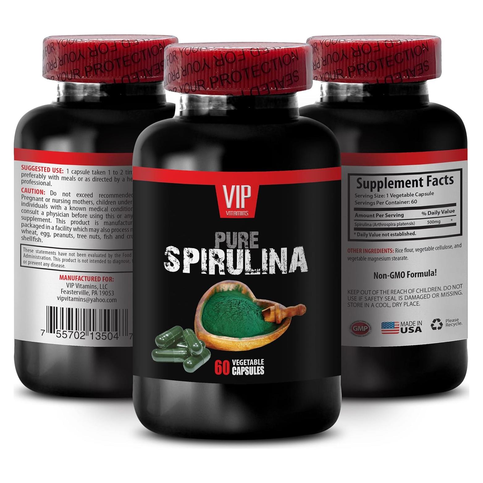 Cápsulas de Espirulina 85g - Suplemento Natural Living 1Bot