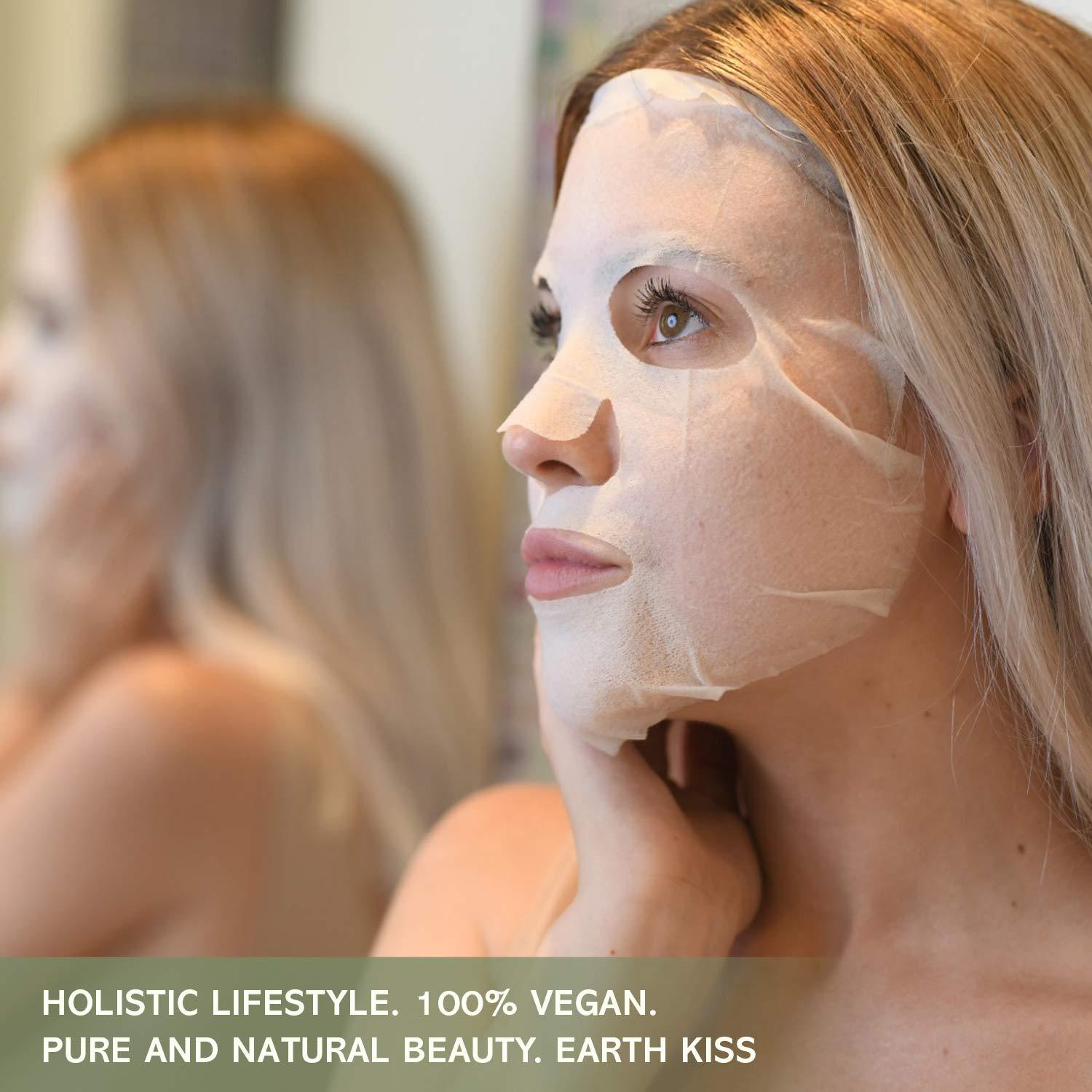 Mascarilla Hidratante Earth Kiss Kombucha y Espirulina 12u