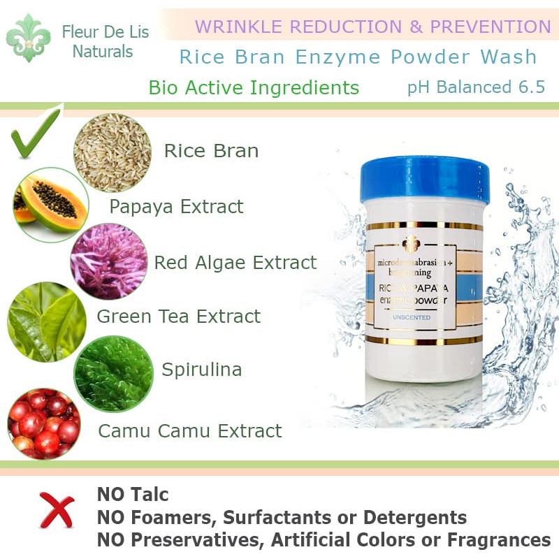 Exfoliante Facial Natural Fleur De Lis 59.5 g - Enzima Arroz y Papaya