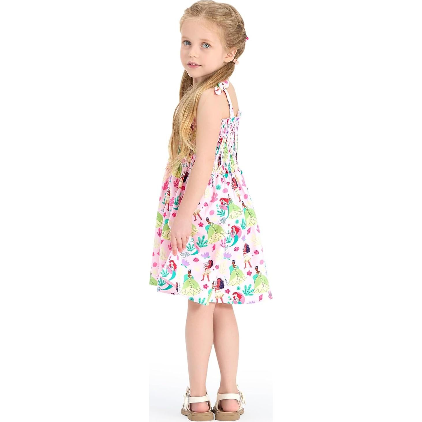 Vestido de Verano Disney Princess Elsa 5-6 Años Rosa Claro