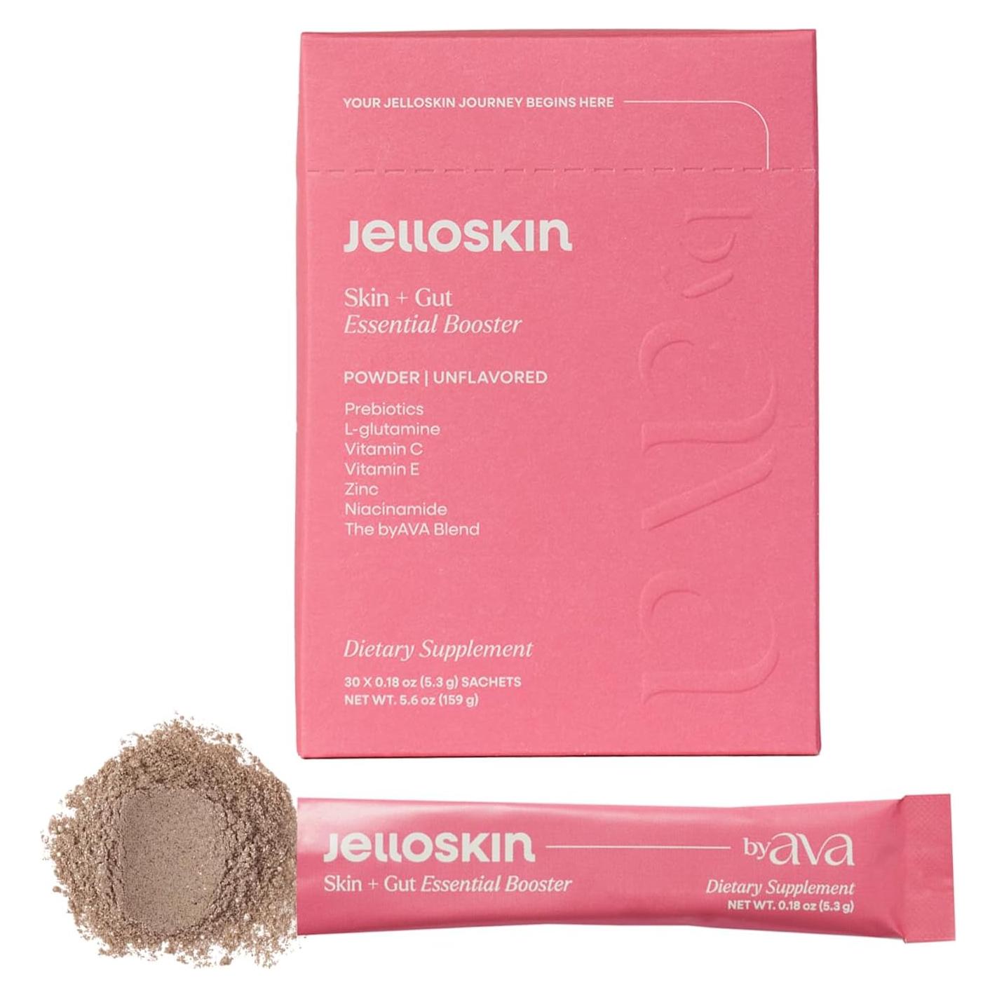 Jelloskin Polvo Prebiótico byAVA 30 Porciones 1500mg L-Glutamina