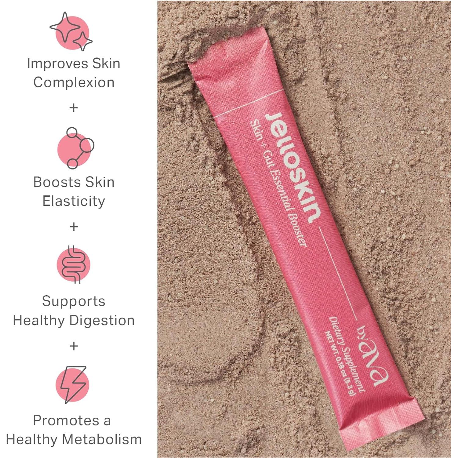 Jelloskin Polvo Prebiótico byAVA 30 Porciones 1500mg L-Glutamina