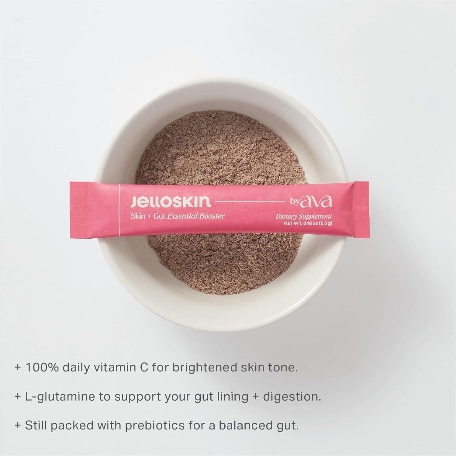Jelloskin Polvo Prebiótico byAVA 30 Porciones 1500mg L-Glutamina