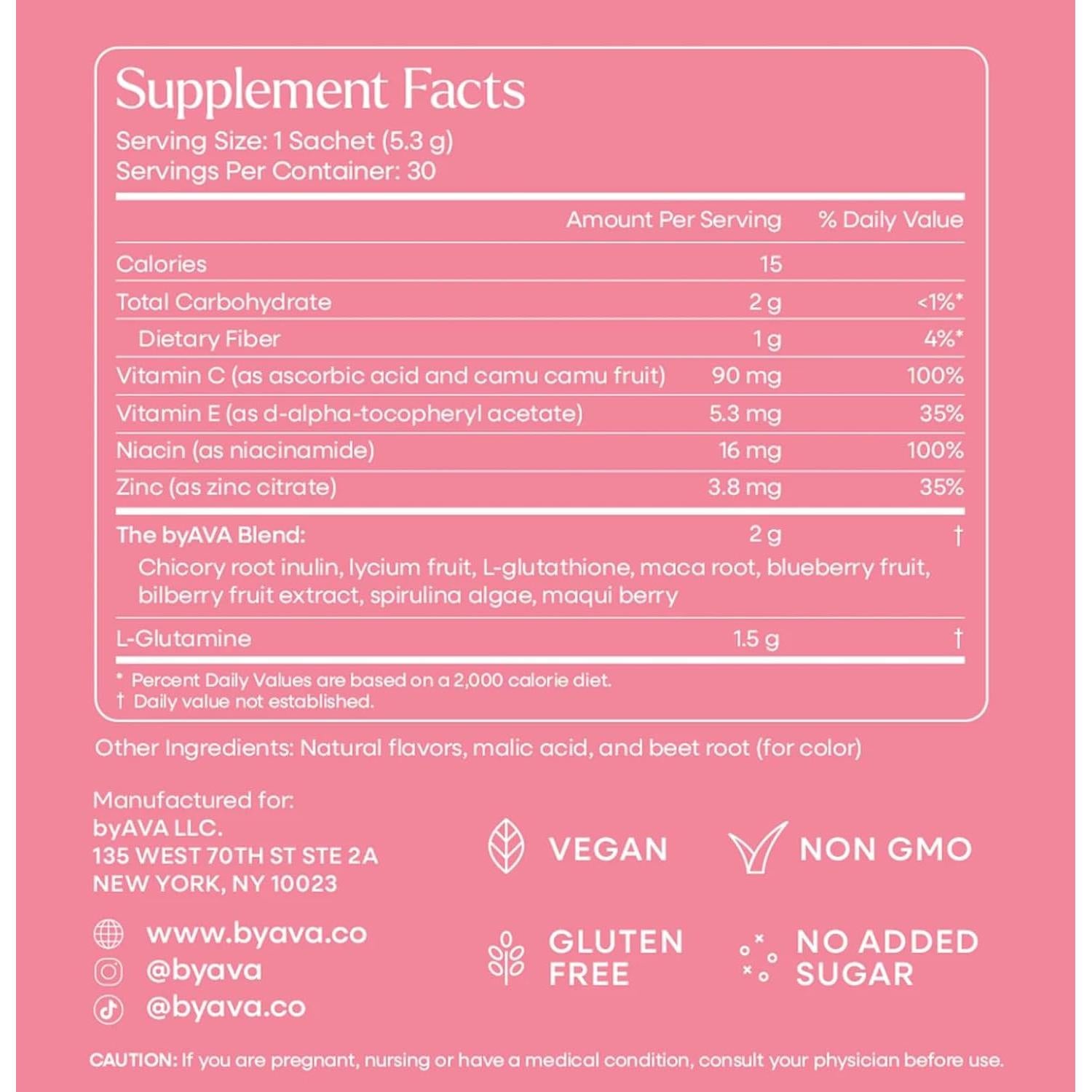 Jelloskin Polvo Prebiótico byAVA 30 Porciones 1500mg L-Glutamina