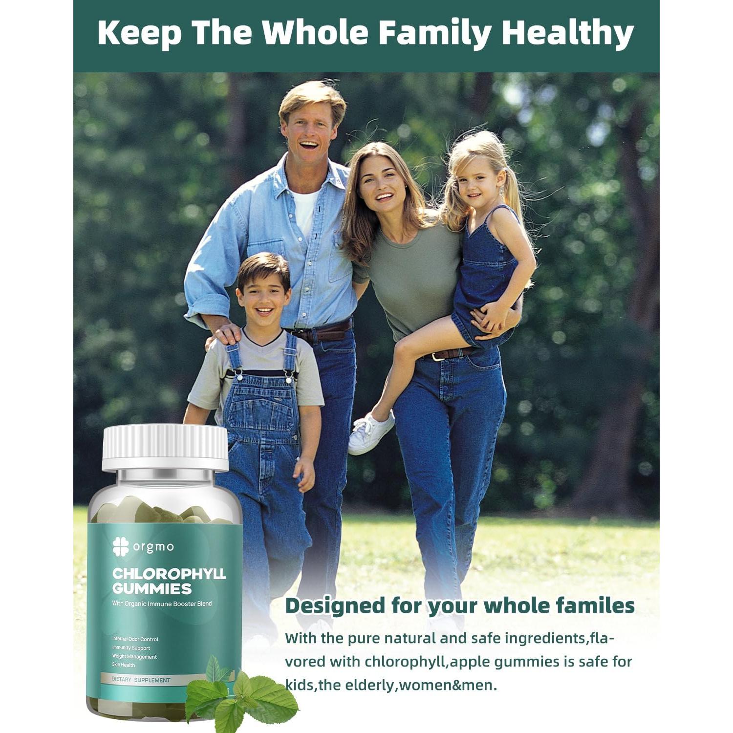 Gomitas de Clorofila ORGMO 1000UI Sin Azúcar 398g