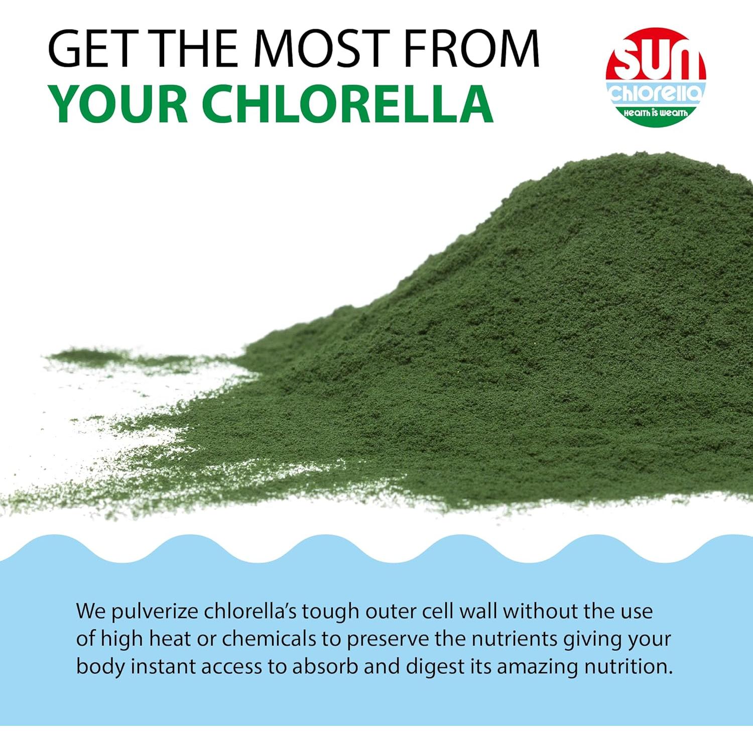 Suplemento de Algas Verdes en Polvo Sun Chlorella 100g