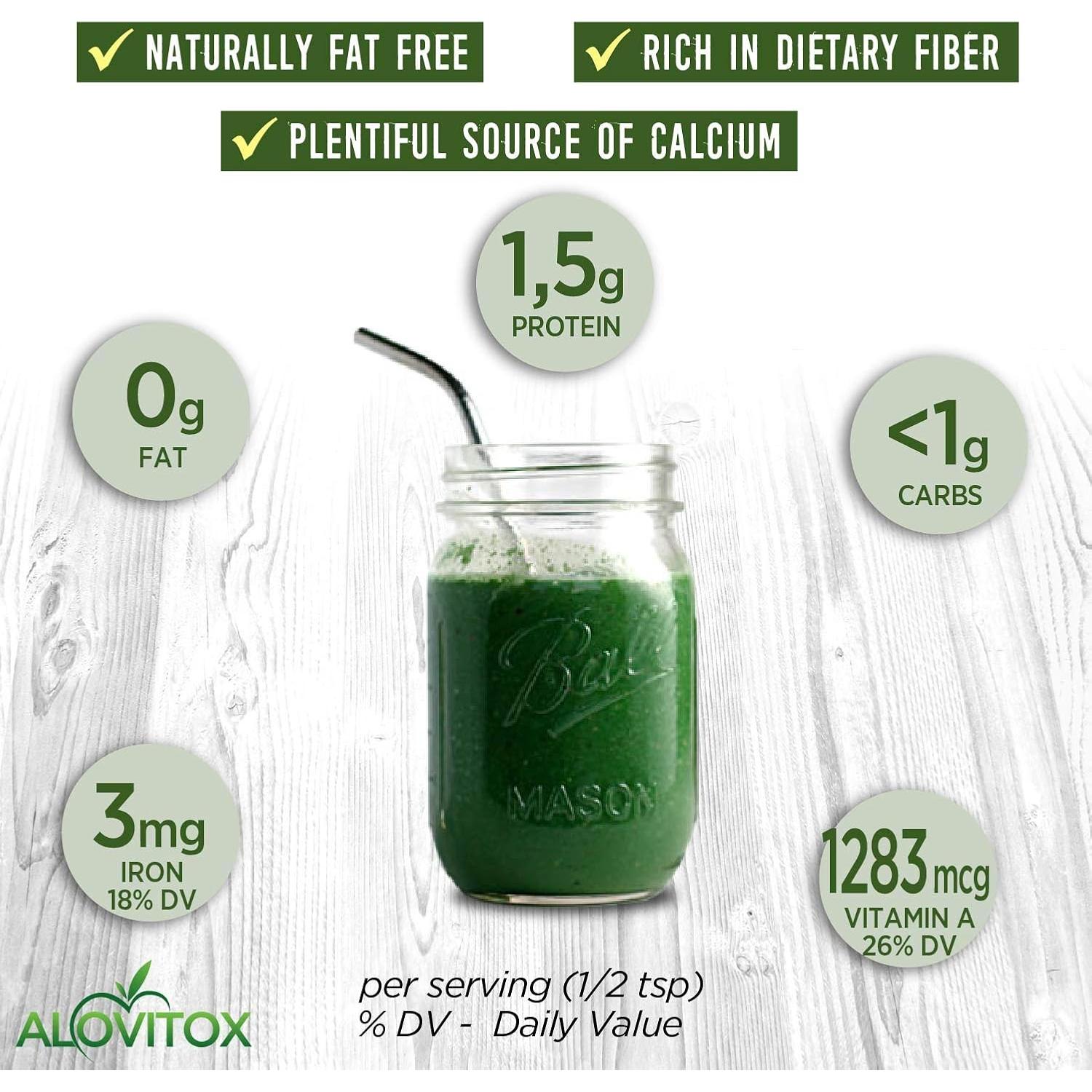 Polvo de Chlorella Orgánico Alovitox 227g - Superalimento Nutritivo