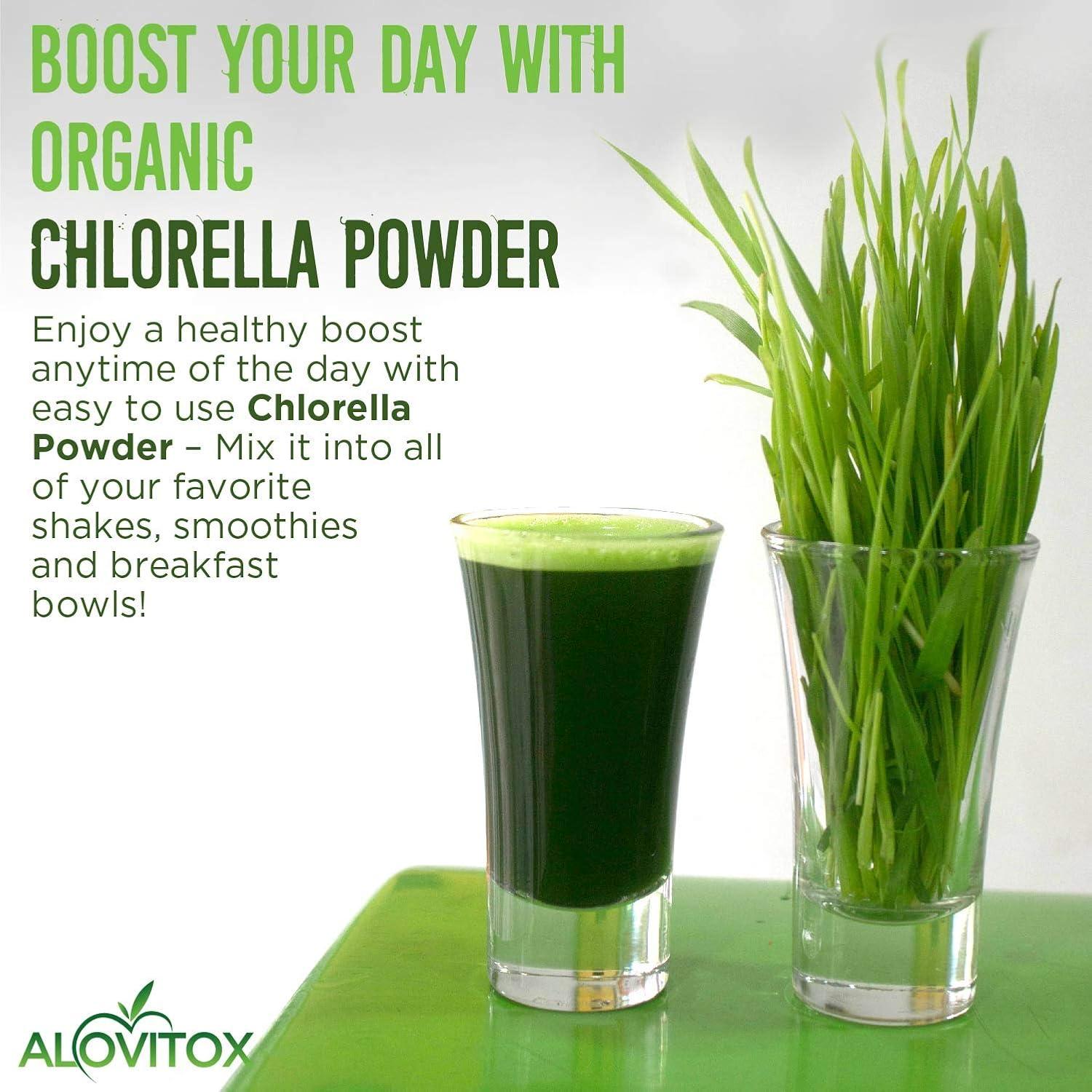Polvo de Chlorella Orgánico Alovitox 227g - Superalimento Nutritivo
