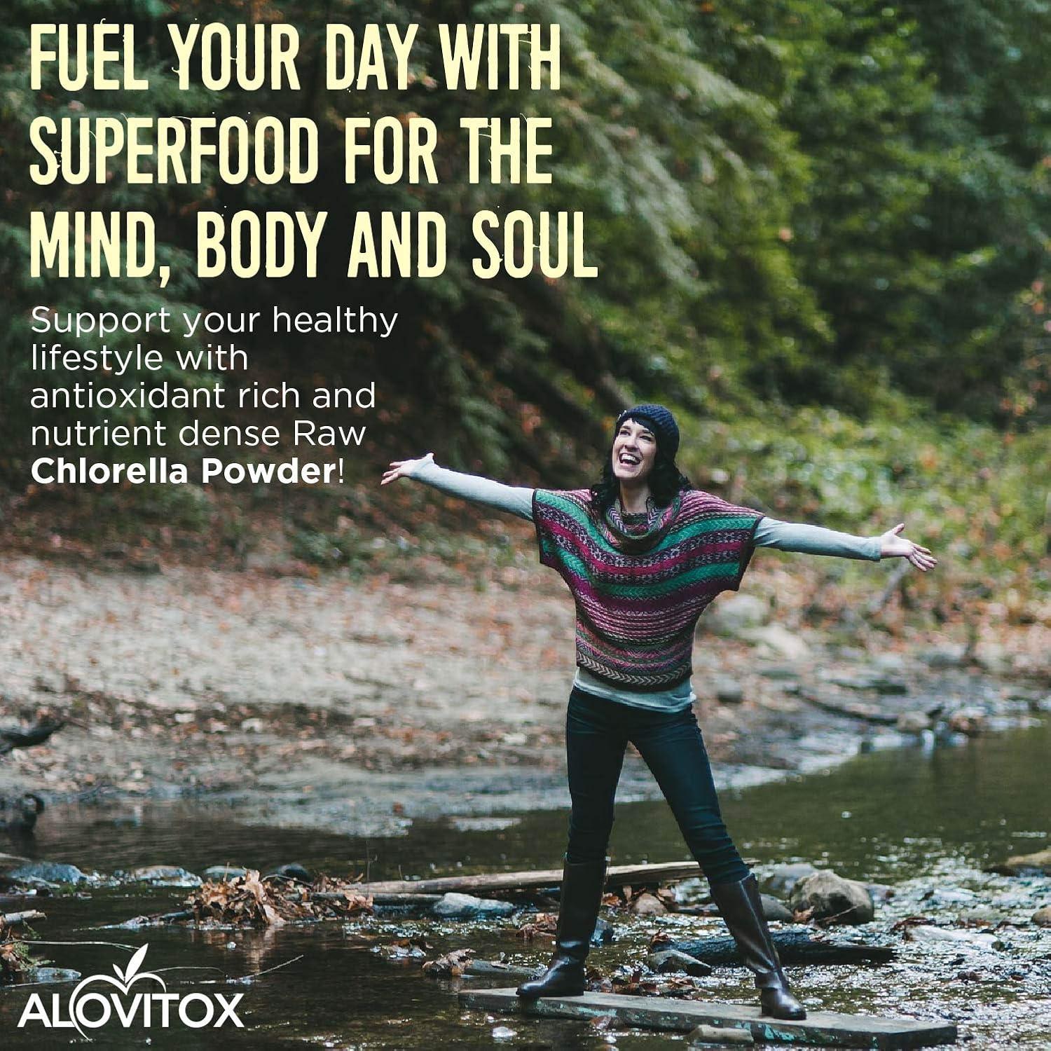 Polvo de Chlorella Orgánico Alovitox 227g - Superalimento Nutritivo