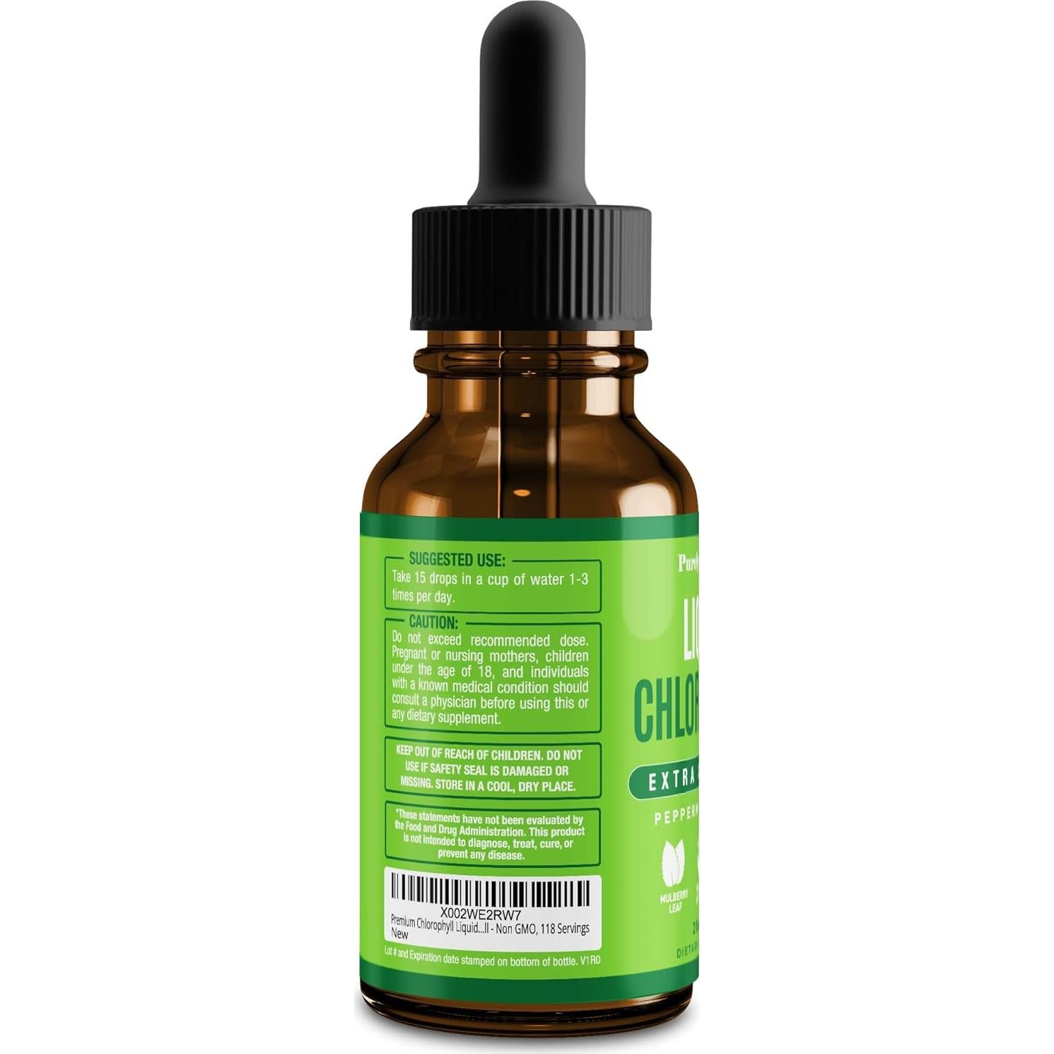 Gotas de Clorofila Líquida Purely Optimal - 100% Natural 118 Porciones