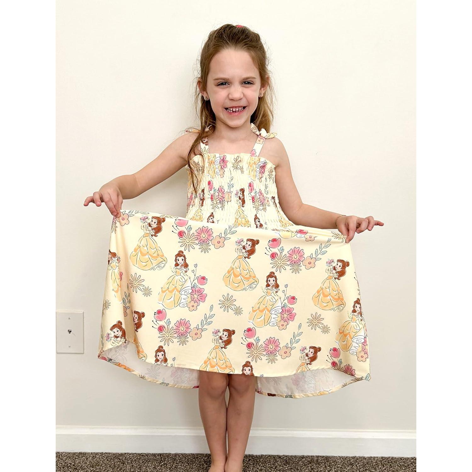 Vestido de Verano Disney Princesa Elsa 3-4T Lazo Fruncido