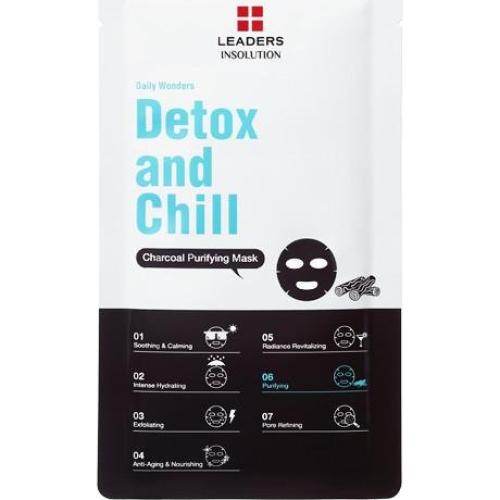 Máscara Facial Detox y Chill Leaders Insolution 10 Hojas Carbón