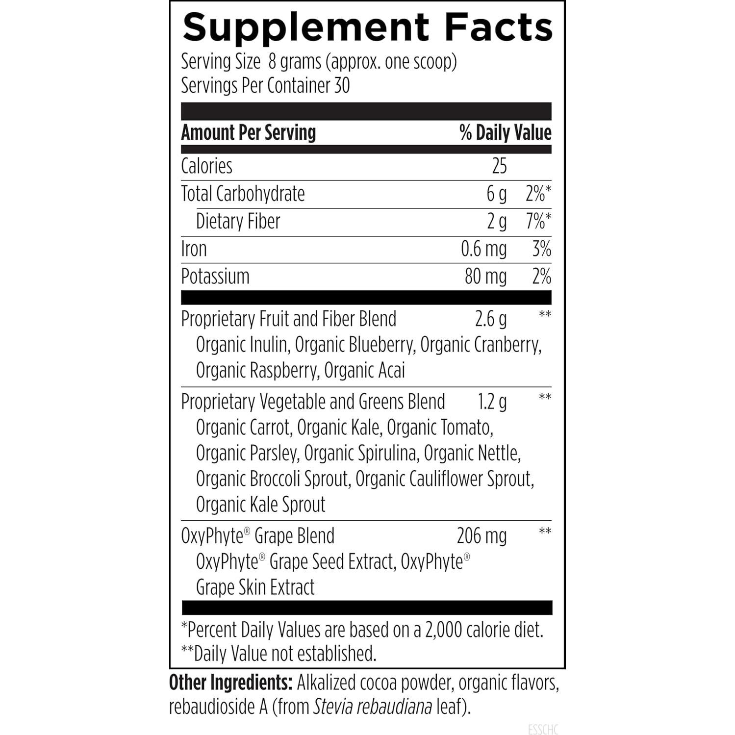 Polvo de Superalimento Vegano Diseños para la Salud 30 Porciones