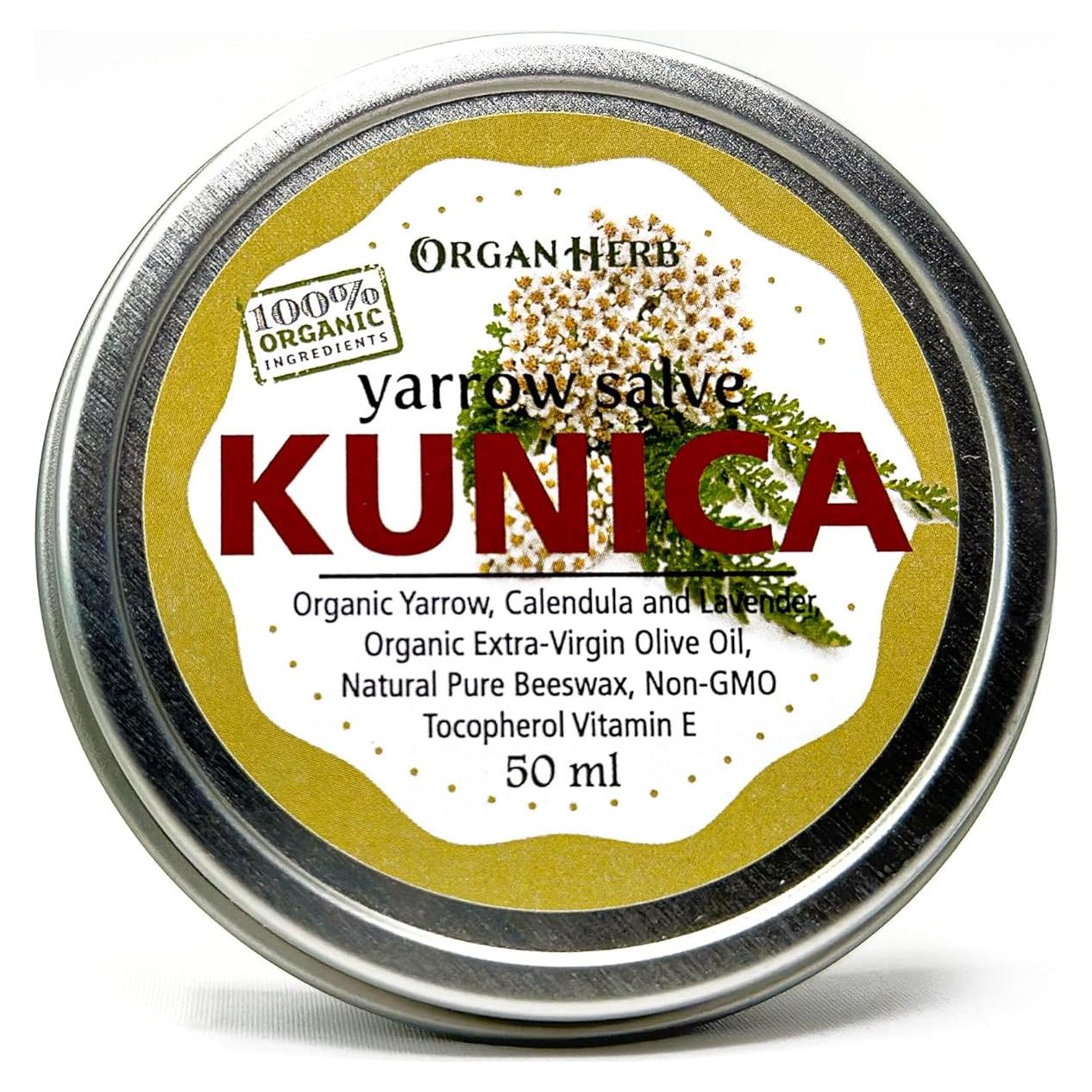 Ungüento Orgánico de Yarrow Kunica 56.7 g - Primeros Auxilios