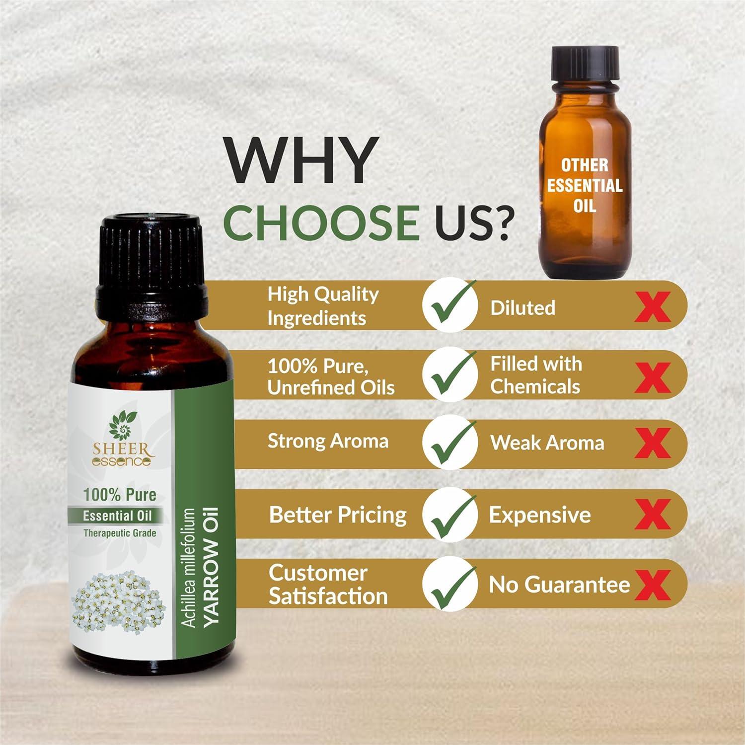 Aceite Esencial de Yarrow 100% Puro 15 ml - Sheer Essence