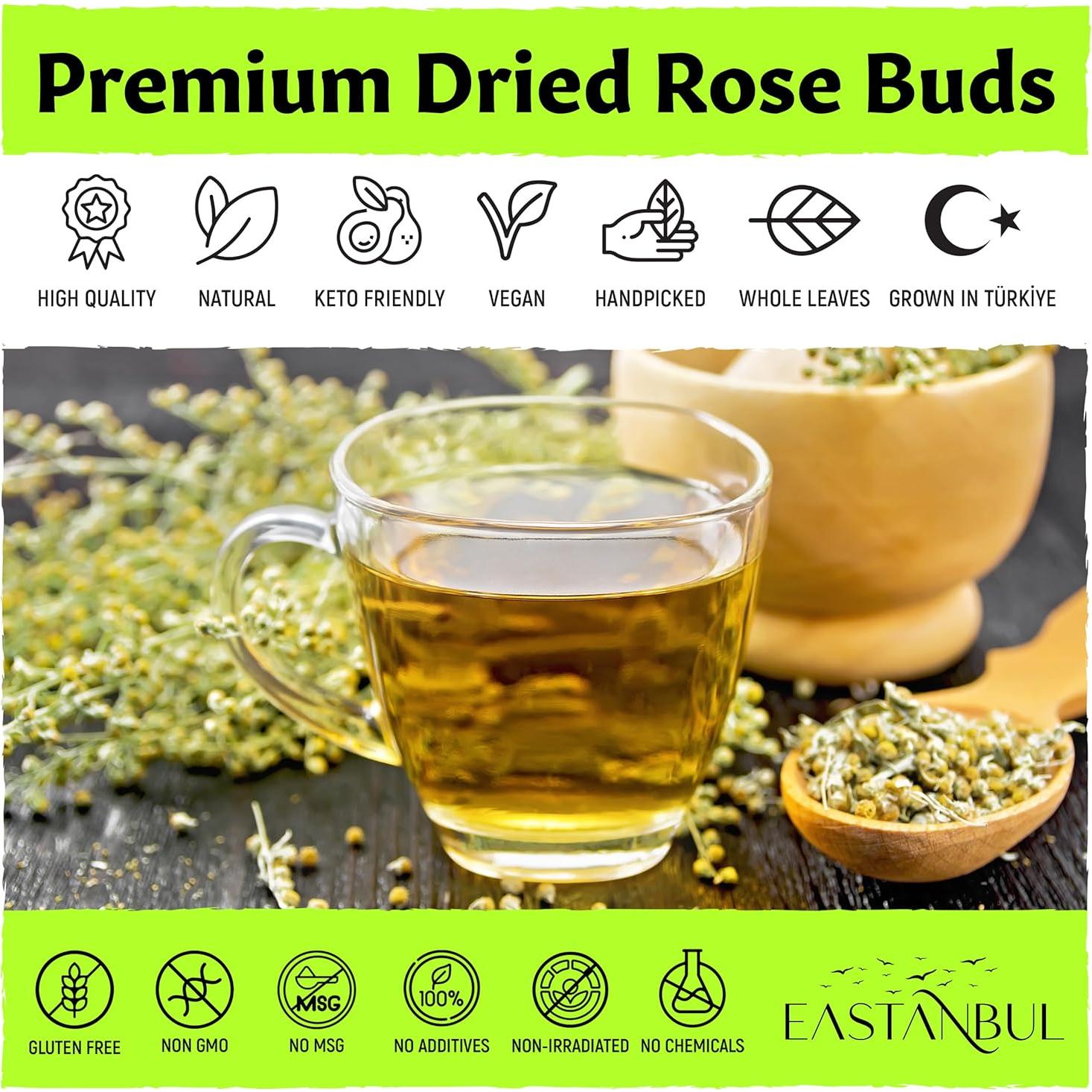 Té de Yarrow Eastanbul 40g - Hierba Suelta Natural Sin Cafeína