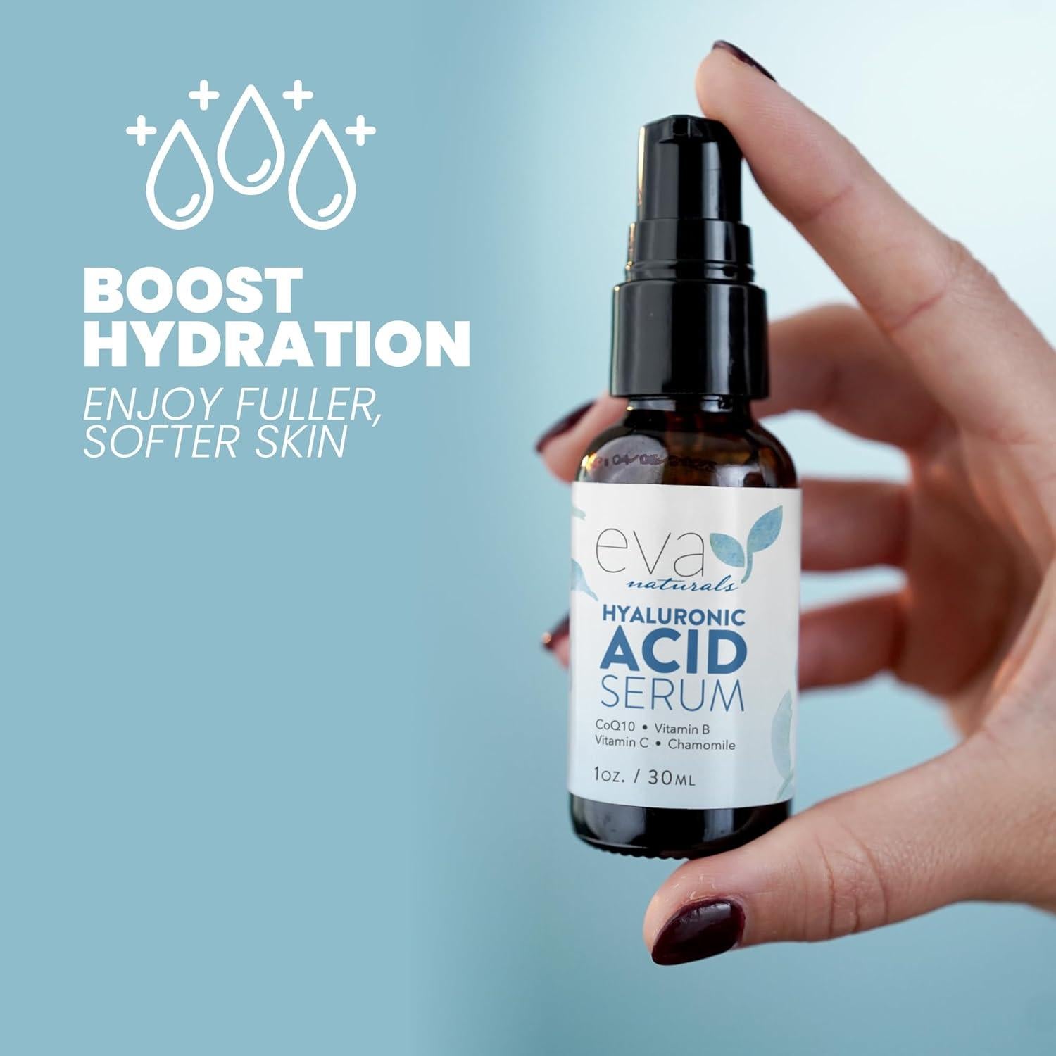 Set de Sueros Hidratantes Eva Naturals - Vitamina C y Ácido Hialurónico