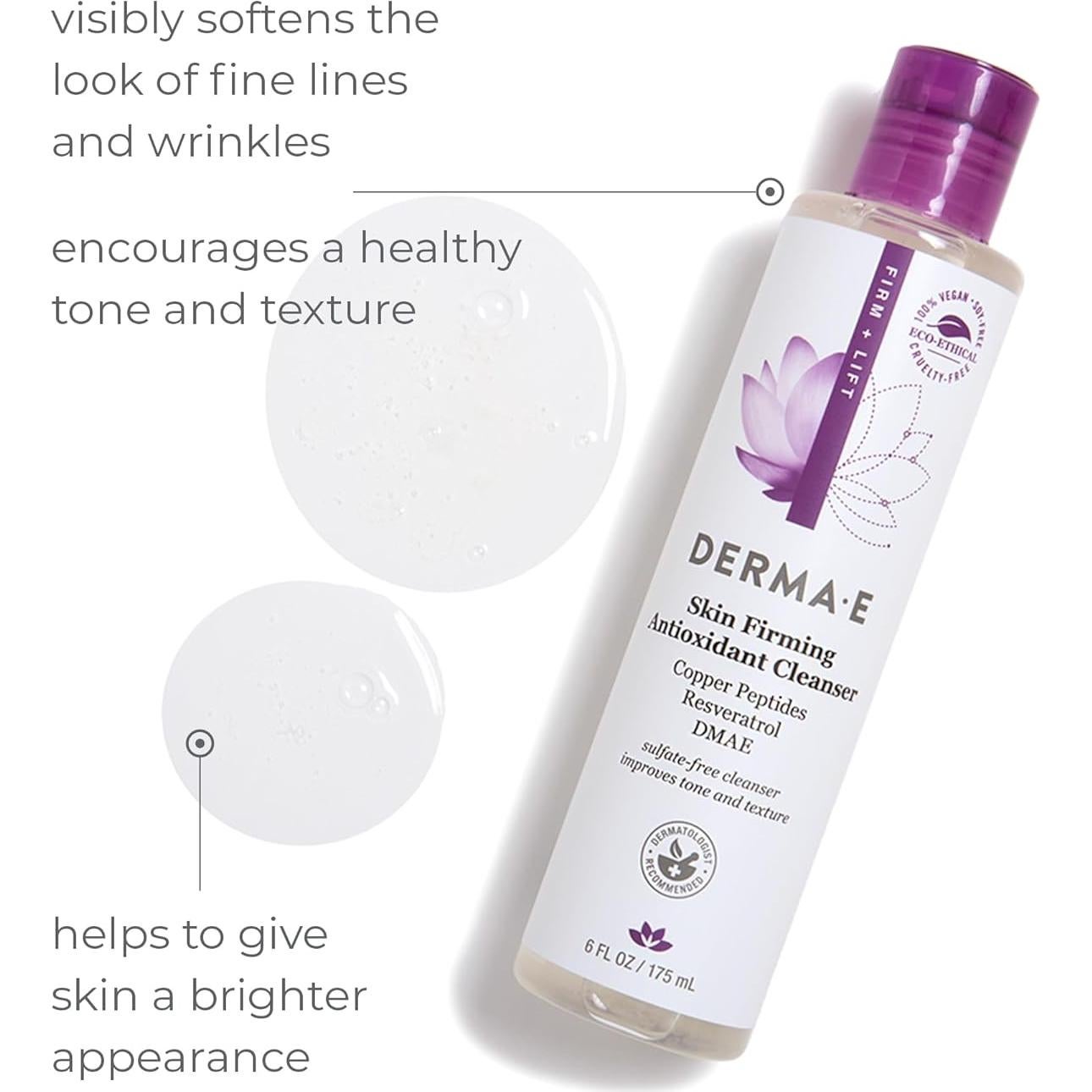 Limpiador Facial Antioxidante Reafirmante Derma E 170g