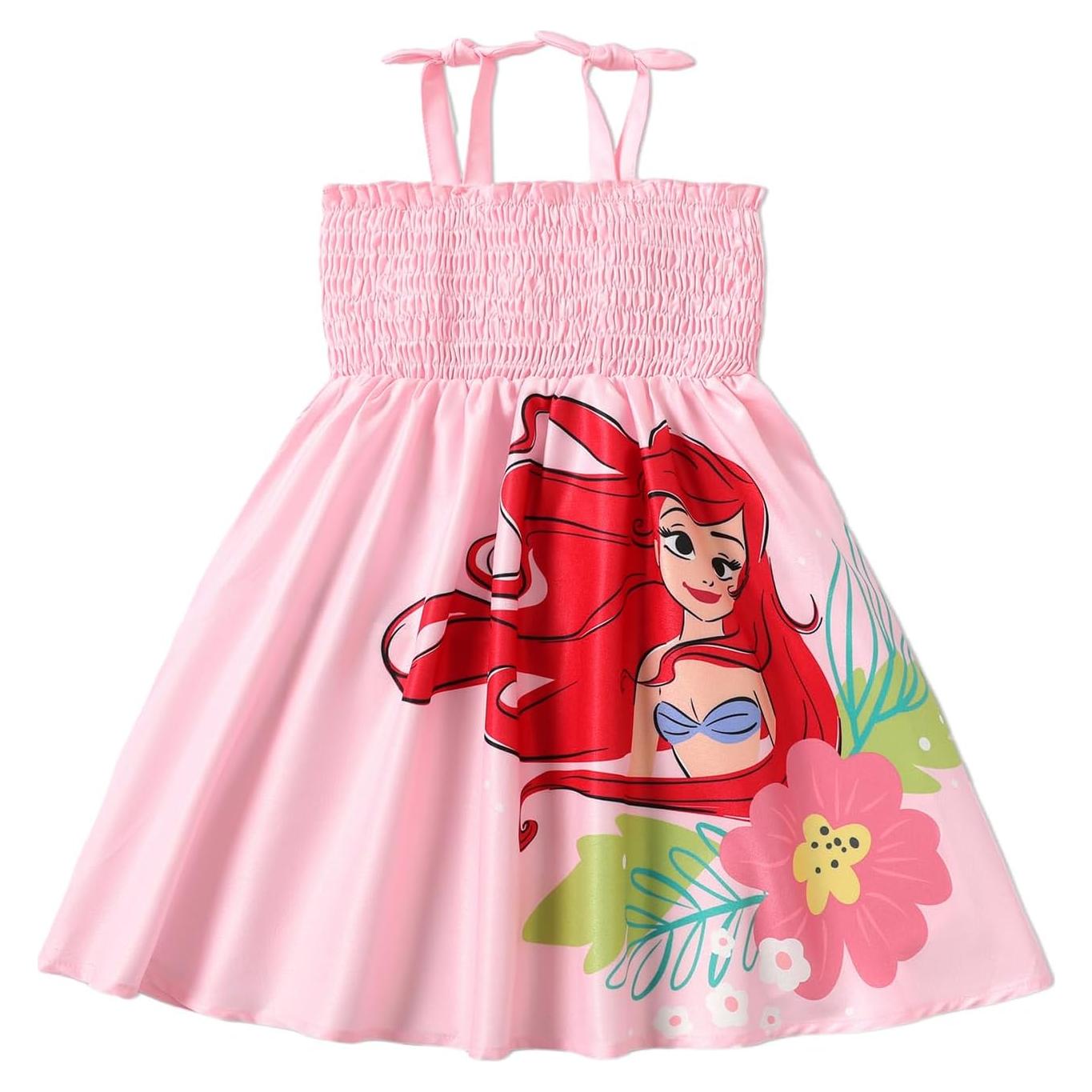 Vestido de Verano Disney Princesa Elsa 3T Rosa con Lazo