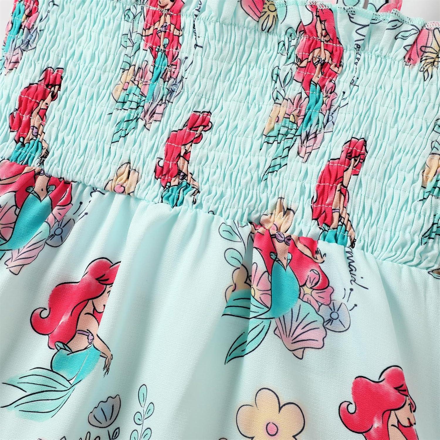 Vestido de Verano Disney Princesa Elsa 5-6 Años Verde