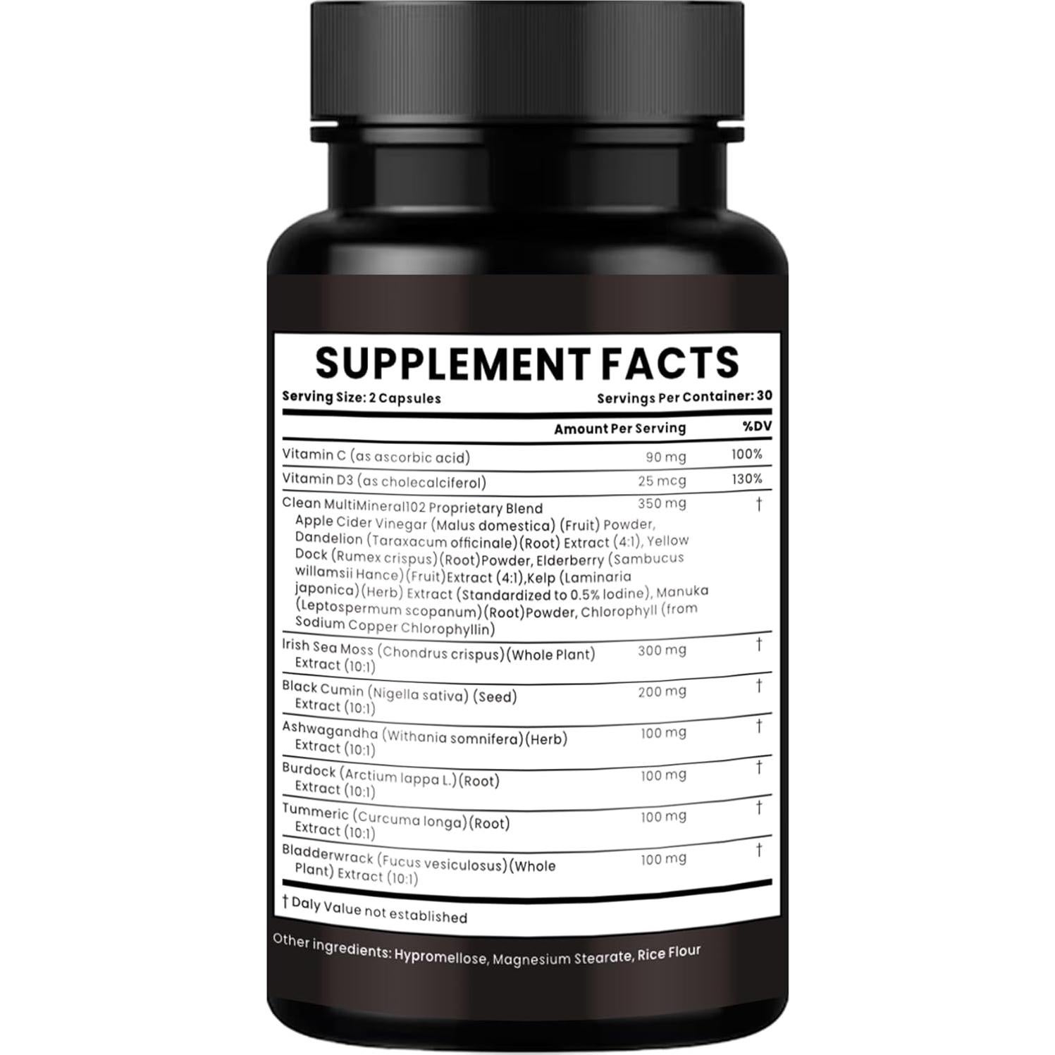 Cápsulas de Musgo Marino Nour NutriHealth - 60 Unidades