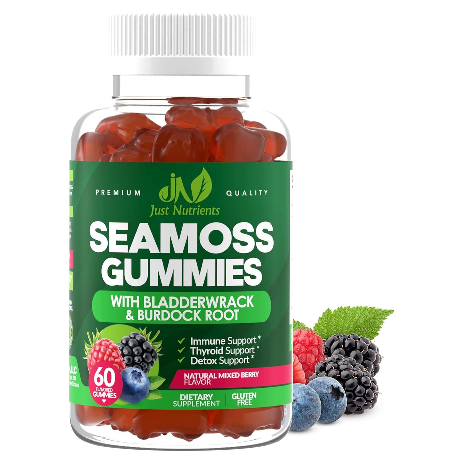 Gomitas de Musgo Marino Just Nutrients 3000mg 60 Unidades