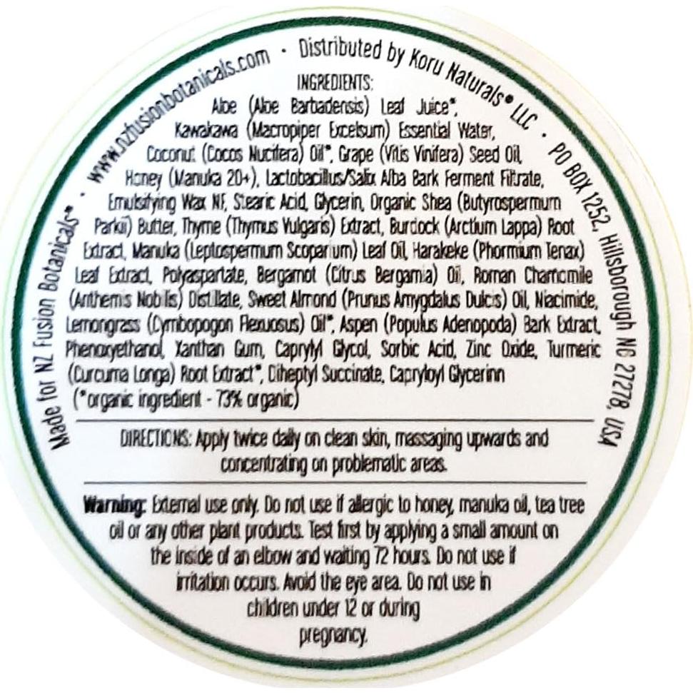 Crema Facial de Miel de Manuka 20+ y Aceite 113g - NZ Fusion