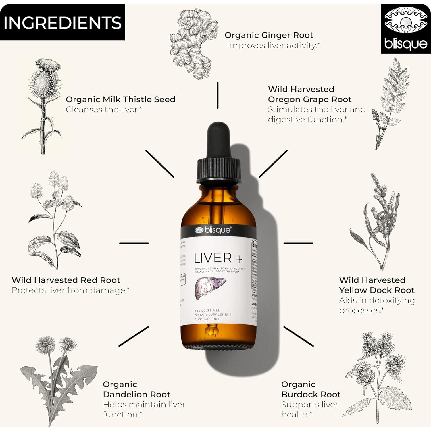 Suplemento Hepático Blisque LIVER+ 56.7g - Desintoxicación y Energía