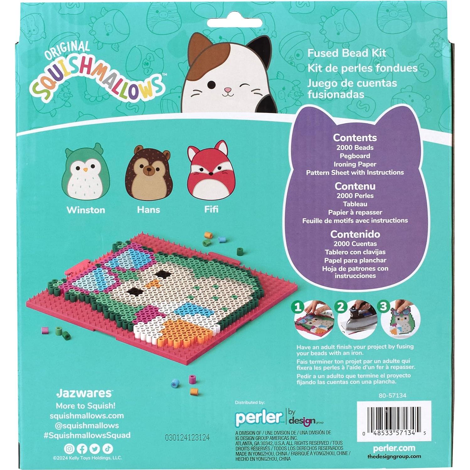 Kit Perler Squishmallows 2000 Piezas Manualidades