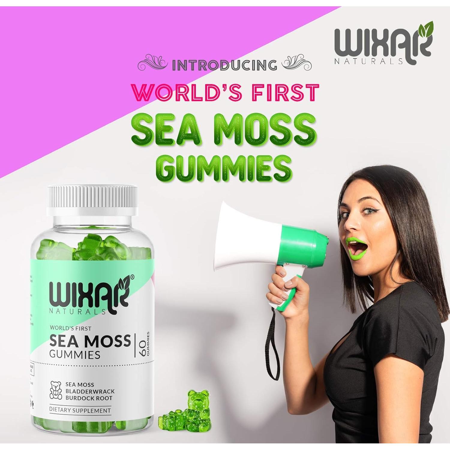 Gomitas de Musgo Marino WIXAR NATURALS 60 unidades - Veganas