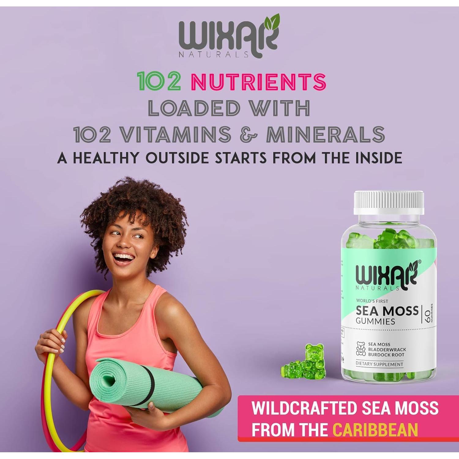 Gomitas de Musgo Marino WIXAR NATURALS 60 unidades - Veganas