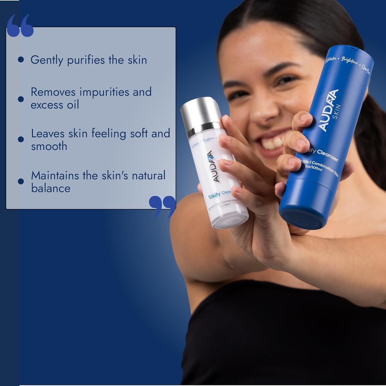 Limpiador Facial Suave Silkify 100ml - Exfoliante Hidratante