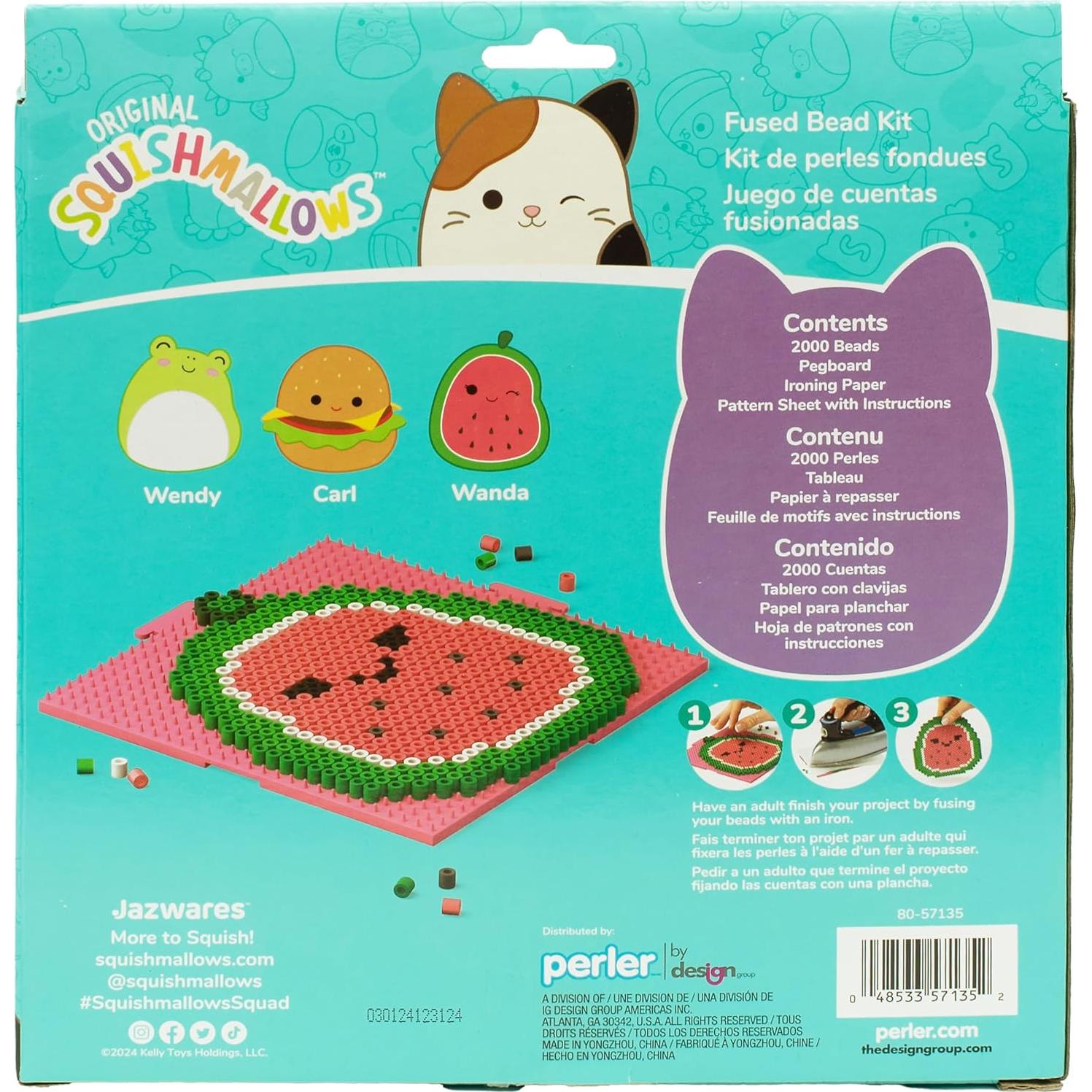 Kit de Perlas Fusionadas Perler Squishmallows 2000 Piezas