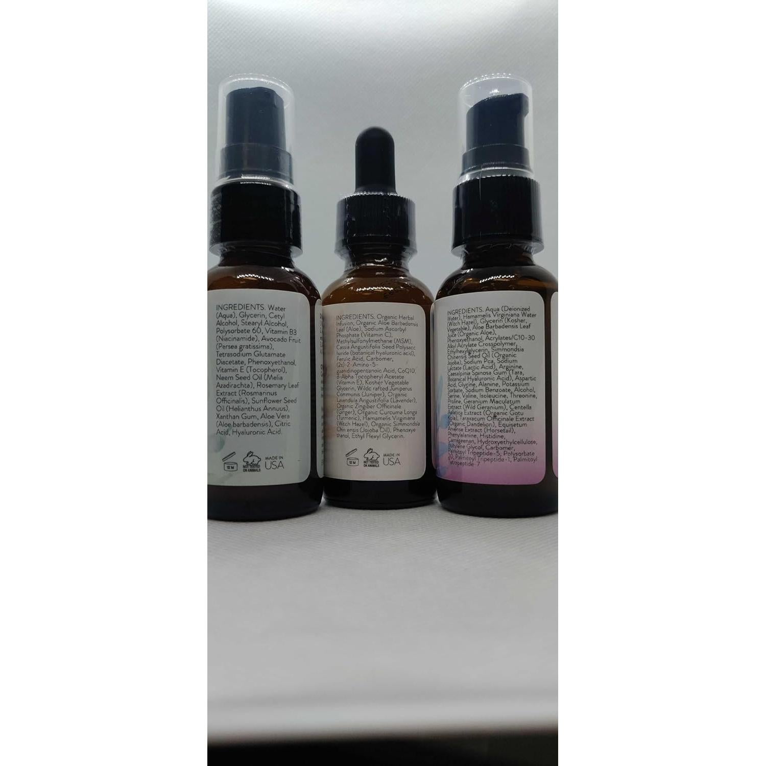 Set de Cuidado Facial Eva Naturals - 3 Sueros Antienvejecimiento