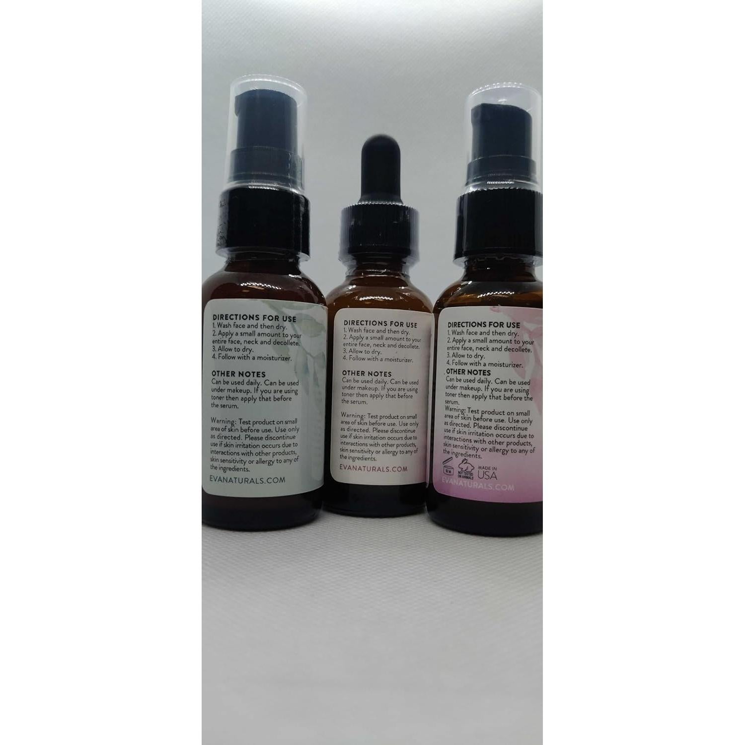 Set de Cuidado Facial Eva Naturals - 3 Sueros Antienvejecimiento