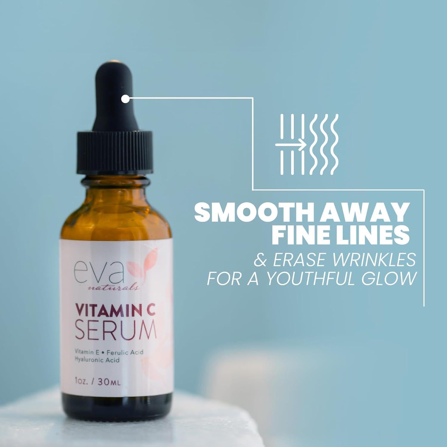 Set de Cuidado Facial Eva Naturals - 3 Sueros Antienvejecimiento