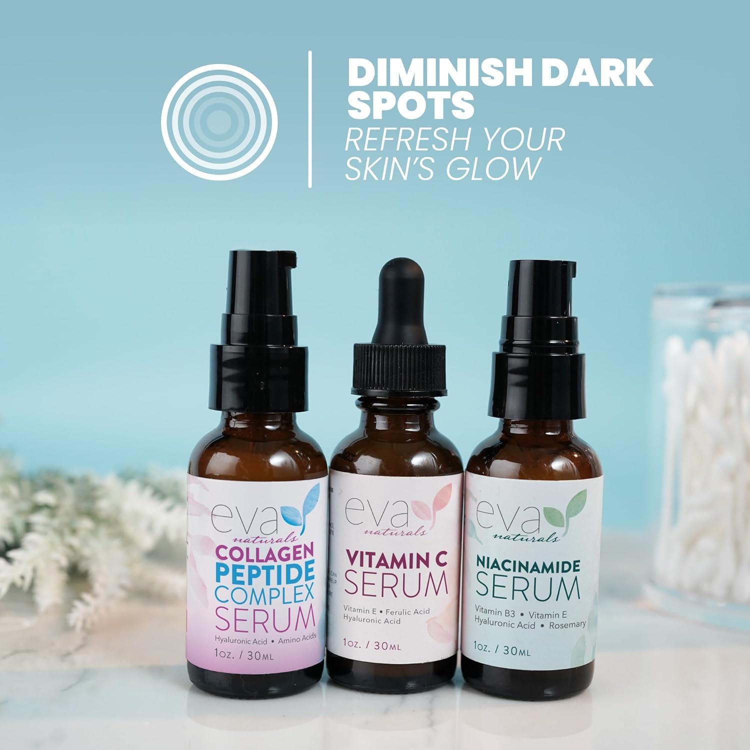 Set de Cuidado Facial Eva Naturals - 3 Sueros Antienvejecimiento