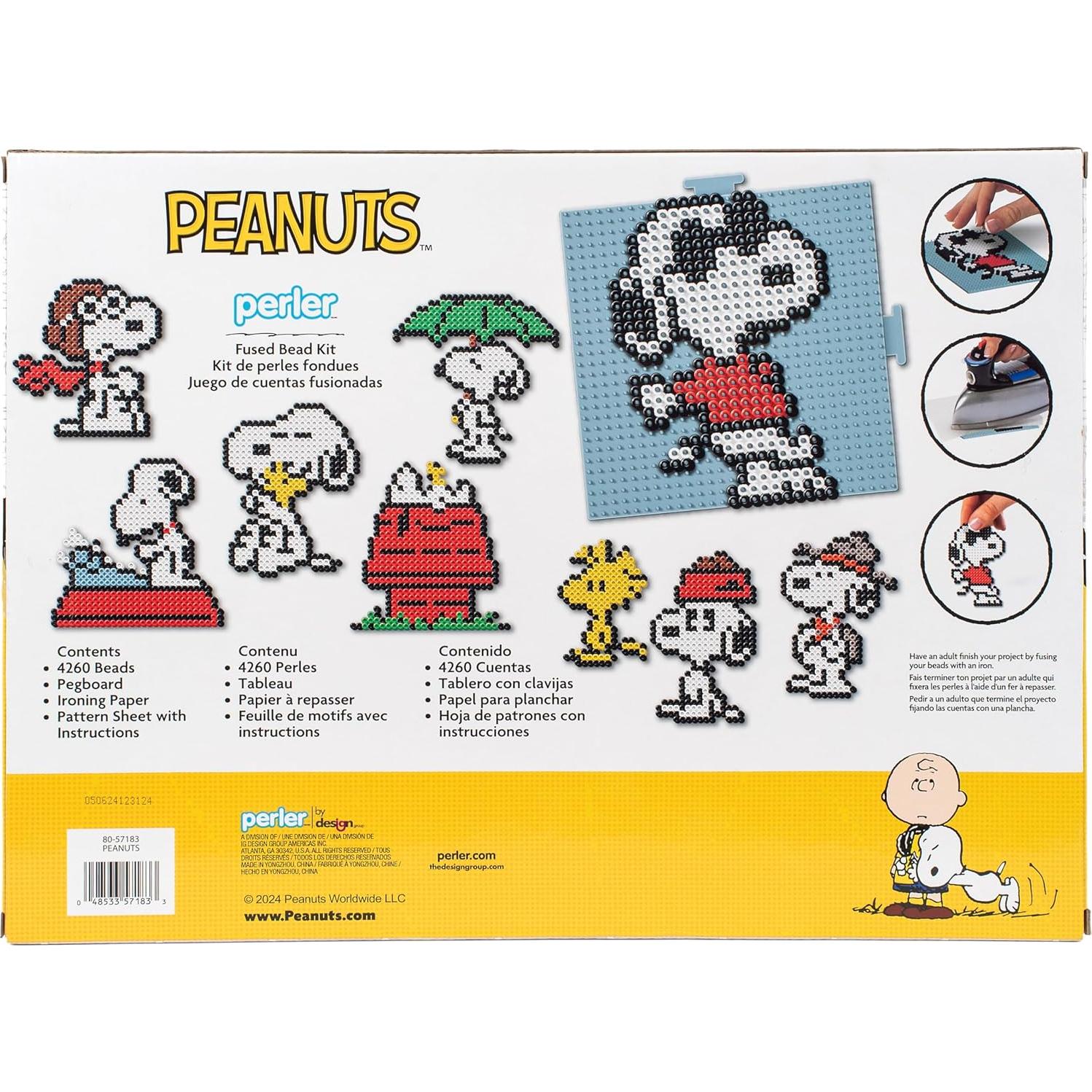 Kit Perler Peanuts 4260 Piezas Snoopy y Woodstock