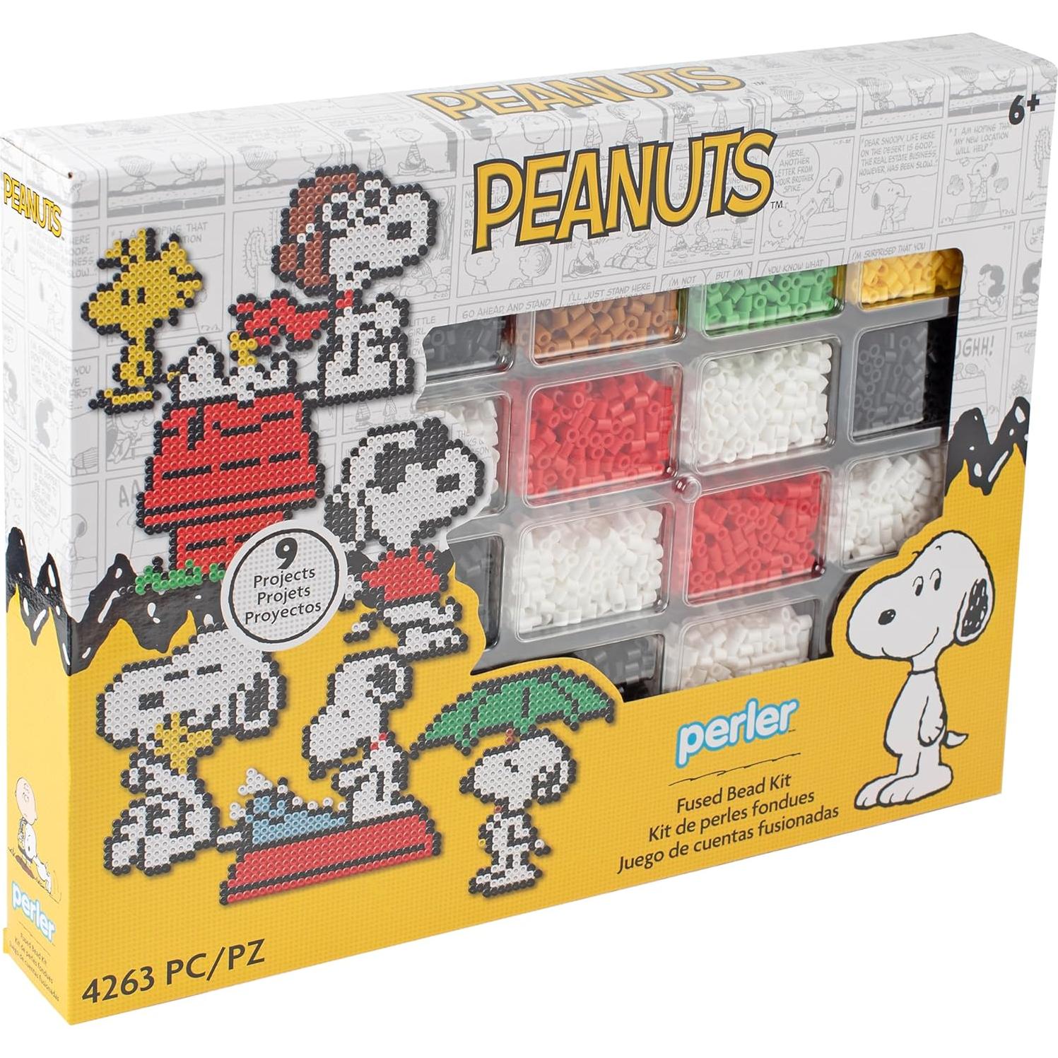 Kit Perler Peanuts 4260 Piezas Snoopy y Woodstock