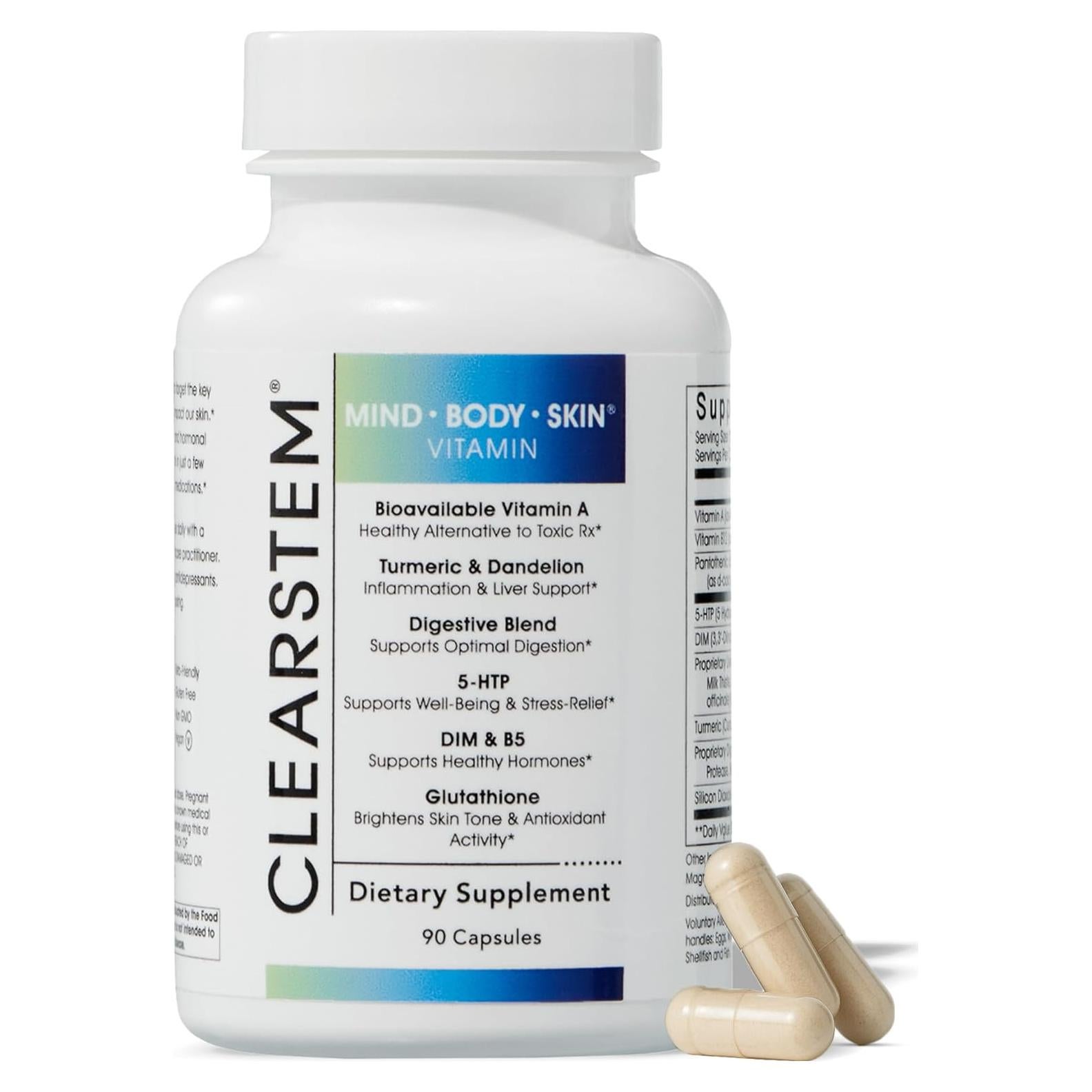 Suplemento Hormonal Clearstem 5-HTP para el Acné - 90 Cápsulas